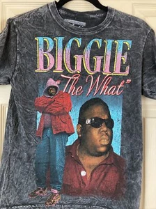Notorious BIG Biggie Smalls Rap Hip Hop Distressed Black T-Shirt Sz Small #1067 - Picture 1 of 8