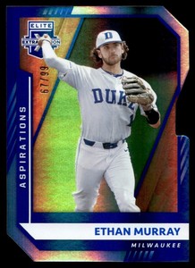 2021 Panini Elite Extra Edition Aspirations Ethan Murray 67/99 Milwaukee Brewers
