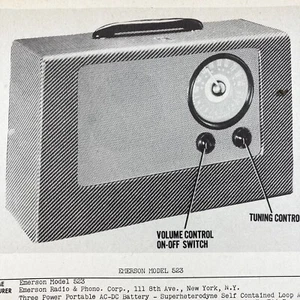 1946 Emerson Radio Model 523 Wire Schematic Service Manual Vintage Original - Picture 1 of 2