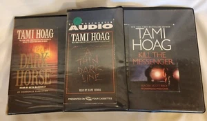 3 Audio books Tami Hoag Cassettes Used Dark Horse Kill the Messenger - Picture 1 of 5