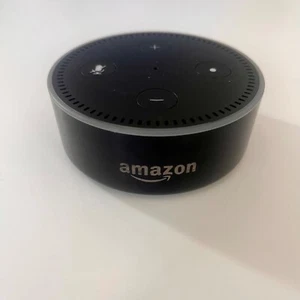 Amazon Echo Dot 2nd Generation Black Smart Speaker Alexa Voice Control 3X3 - Picture 1 of 8