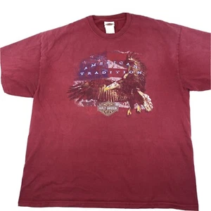 Harley Davidson Herren T-Shirt Gr. XL Rot Kurzarm Smithfield NC HD2007       - Bild 1 von 9