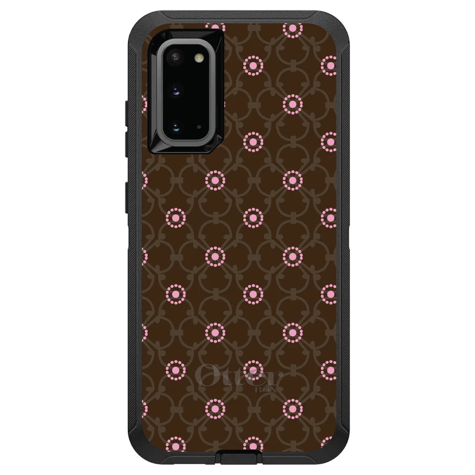 OtterBox Defender para Galaxy S (Elige Modelo) Marrón y Rosa Patrón Floral Foto 1 de 1