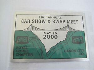 2000 18. jährliche Autoshow Swap Meet Canon City Royal Gorge Cha - Auto Armaturenbrettplatte 