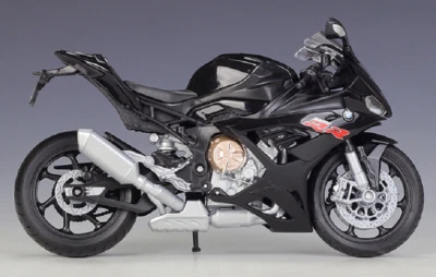 Welly 1:12 2021 BMW S1000RR Diecast Motorcycle Bike Model Toy New In Box Black - Image 1 of 3