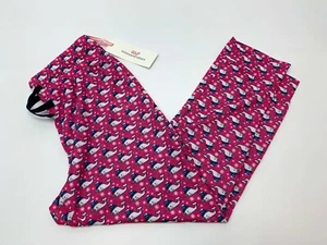 Vineyard Vines Girls Holiday Print Jogger Pajama in Lipstick Size XS (5-6) - NEW - Picture 1 of 5