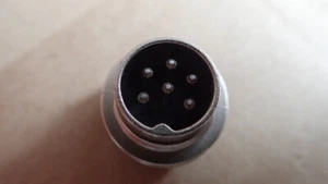 6 Pol DIN Einbaustecker, Frontmontage Rundsteckverbinder mit Schraubverschluss - Bild 1 von 4