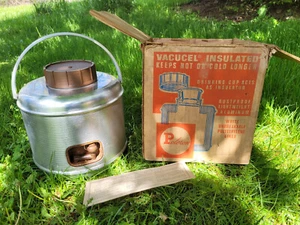 Vintage Poloron Vacucel Featherflite jug 1 gallon Aluminum with Original Box - Picture 1 of 12