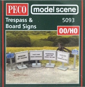 PECO Model Scene 5093 Trespass & Board Signs - OO/HO Scale - Picture 1 of 2