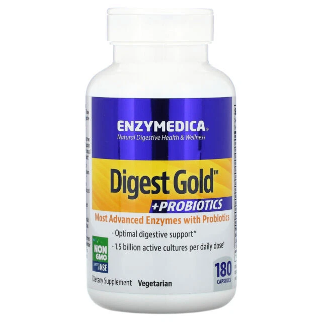 Enzymedica Digest Gold + PROBIOTICS Dietary Supplement - 180 Capsules