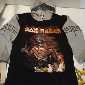 Vintage IRON MAIDEN Unused 90s HOODIE shirt - Picture 1 of 9