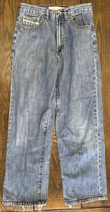 Paco Denim Jeans Youth Boys Sz 16 Baggy Grunge Hip Hop Skater 29x28 Distressed - Picture 1 of 20