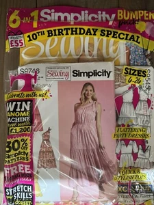 Love Sewing magazine #139 2024 6-in-1 Simplicity Bumper Pack. Paper patterns - Picture 1 of 1