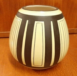 Mid Century Schlossberg Keramik Vase Yellow/Lime & Brown 259/14 - Picture 1 of 4