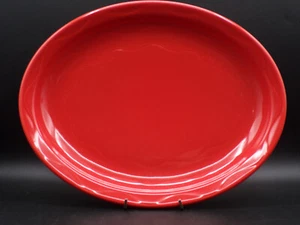 Vintage Syracuse China Co Oval Serving Platter 14 x 10" Cinnamon Wavy Design D25 - Picture 1 of 9