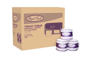 RT 77100 Individually Wrapped Premium Toilet Paper 2ply 400 Sheet Rolls 48 Ctn - Picture 1 of 2