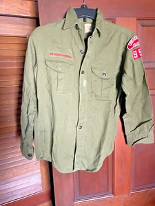 Boy Scouts Of America Official Shirt Sanforized Uniform Long Sleeve Mens 30 33 - Picture 1 of 1