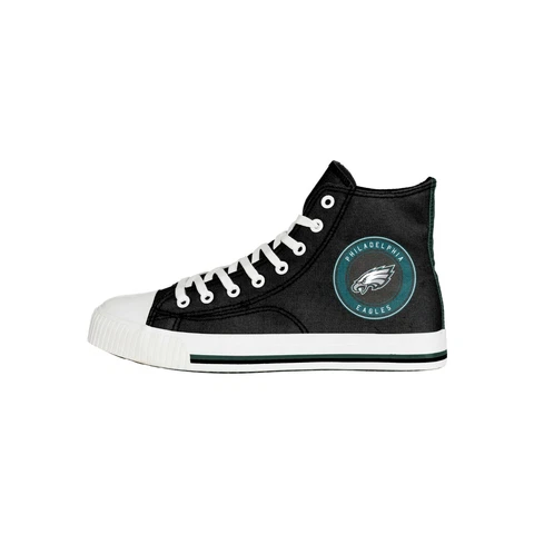 Philadelphia Eagles 2021 NFL Men's High Top Canvas SNEAKERS FREE SHIP Cover