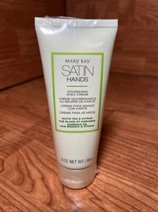 Mary Kay Satin Hands White Tea and Citrus Nourishing Shea Cream Lotion~ NEW - Picture 1 of 6