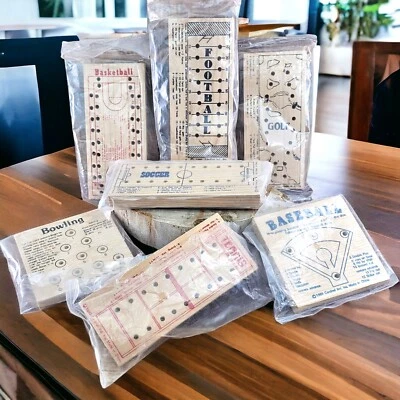 VTG Wooden Peg Board Game Puzzles Football Baseball Golf Bowling Lot NO PEGS NOB - Image 1 of 4