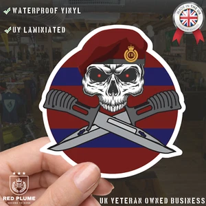 23 Parachute Engineer Regiment Car Decal - Skull and Crossed Bayonets Design - Picture 1 of 5