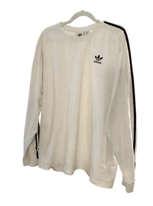 Adidas Herren T-Shirt weiß Grafik Langarm Gr. XL - Bild 1 von 7
