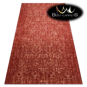 AMAZING NATURAL thick WOOL Rugs JADE 45015/300 ornament terracotta beige fashion - Picture 1 of 12