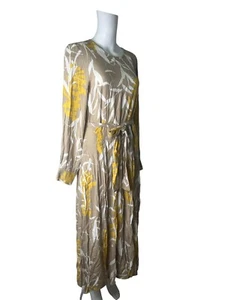 PER UNA M&S Shirt Dress Size Medium 12 Beige Mix Pockets Womens NEW EU40 RRP £45 - Picture 1 of 13