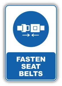 Sicherheitsgurte anschnallen Pflichtschild Auto Autoaufkleber Aufkleber - ''GRÖSSEN'' - Bild 1 von 1