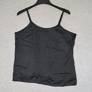 Chicos Mujer Grande 2 Camisola Seda Negra Correas de Espagueti Ajustables - Imagen 1 de 9
