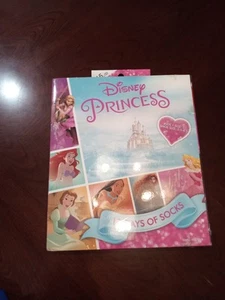 Disney Princess Girls 12 Days of Socks Size S Shoe 5.5-8.5 Advent Calendar NEW - Picture 1 of 6