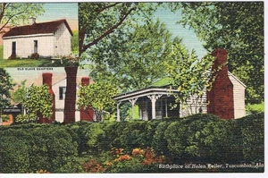 Alabama Postcard Tuscumbia Birthplace of Helen Keller - Bild 1 von 2