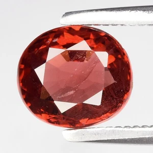 💎 1,18ct 6,5x5,7mm Oval Natur Rosa-Orange Pyrop Granat - Madagaskar Edelstein - Bild 1 von 4