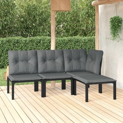 Garten Lounge Set Gartenmöbel Sessel Sitzgruppe Stuhl Poly Rattan vidaXL - Bild 1 von 4