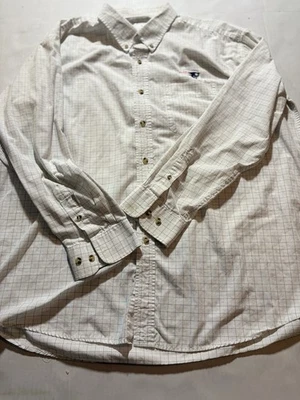 Camisa bordada masculina manga longa branca com botões NFL Patriots Antigua 2XL - Imagem 1 de 4