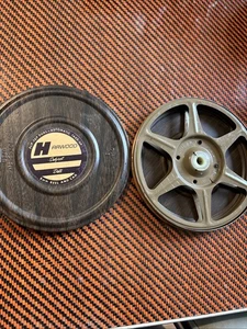 Vintage Harwood 8mm 400' Film reel & Flip-Top Dual 8 case With Adapter Clean - Bild 1 von 5