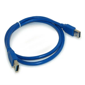 Cable 3 pies USB 3.2 Gen 1 SUPERVELOCIDAD 5Gbps Tipo A Macho a A Macho AZUL - Imagen 1 de 3