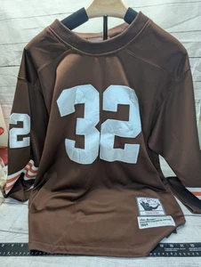 CLEVELAND BROWNS THROWBACK MITCHELL & NESS JIM BROWN ADULT 48 - Picture 1 of 7