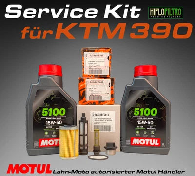 KTM Duke/RC/ADV 390 Service Kit Ölwechsel + Motul 5100 15W50 - Bild 1 von 4