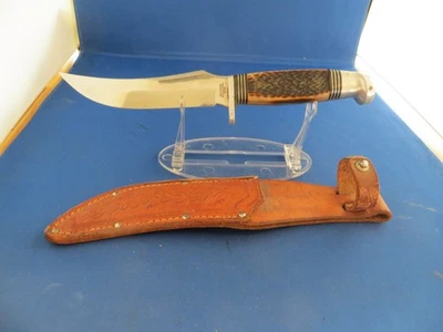 "RARE" WESTERN CUTLERY S-639 FIXED BLADE HUNTING KNIFE & ORIGINAL SHEATH-NICE ! - Image 1 of 4