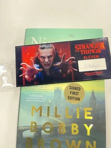 STRANGER THINGS ELEVEN 11 3x7 Plaque Signed - Signature From Book - V3 - Picture 1 of 3