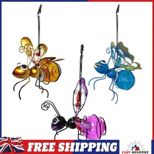 Solar Iron Insect Statue with LED Fairy Light with Bouncy Springs Garden Decor - Picture 1 of 15