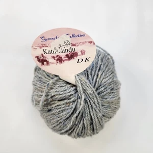 The Kathmandu DK Tweed Yarn Color 414 Light Gray Merino Wool Silk Cashmere - Picture 1 of 6