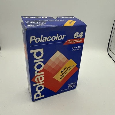 Polaroid Polacolor 64 Tungsten INSTANT COLOR FILM 3.25 x 4.25 Expired 06 93 - Image 1 of 4