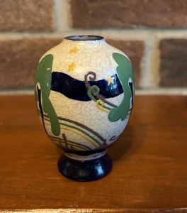 Vintage Art Deco Vase signiert Unikat Bizarr - Bild 1 von 6