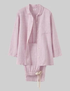 Pijama Toast Ada Suave Doble Algodón Pequeño Rosa Camisa y Pantalón Recortado-M - Imagen 1 de 13