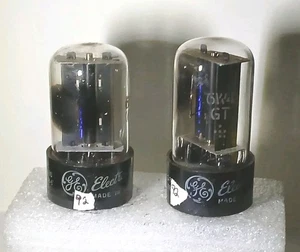 Tubo de aspiradora rectificador de media onda GE 6W4GT de colección Test Good placa negra botella corta - Imagen 1 de 5
