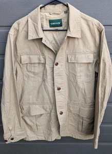 Orvis Tela Marrone Caccia Pesca Camicia Giacca Campo Cappotto Uomo M Medium - Foto 1 di 8