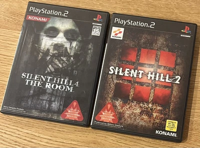 Silent Hill 2 & 4 The Room PS2 PlayStation2 Sony 2 Game Set Used Tested Japan - Image 1 of 4