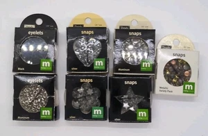 Fare Ricordi Scatti e Occhielli 1/8" Contenitori Trasparenti Impilabili Set di 7 - Foto 1 di 8
